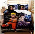 Naruto Bedding – Naruto Sasuke Sword Intense Battle Soft Bedding - TWIN SIZE