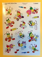 Vintage TREND Scratch & Sniff Stinky Sticker Sheet Die Cut APPLE Scent BEE Rare