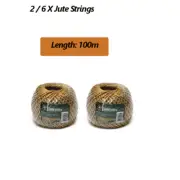 2 / 6 X Jute String Natural Twin Rope Roll Art Craft Garden Wrapping Home Decor
