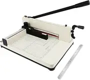 12 Inch Heavy Duty Guillotine Paper Cutter,Cortadora de Papel 400 Sheets Paper Trimmer with Double Safety Protection Durable HSS Blade for Cutting Paper (One Replacement Blade for Free)