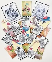 Alice In Wonderland Paper Kit For Junk Journals Scrapbook Pages Cards & Crafting