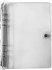 A5 Binder 6 Ring, 9.2x7.1 Inch PVC Refillable Planner Binder with Button Closure, Suitable for School, Meeting, Travel, Office A5 Planner Cover