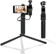 Smatree Portable Osmo Pocket 2 PowerStick Compatible for DJI Pocket 1/2, Handheld Smartphone Holder Mount Bracket Set With Tripod