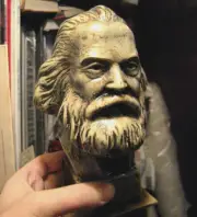 KARL MARX BUST 7" SCULPTURE GERMAN PHILOSOPHER PHILOSOPHY SOCIALIST COMMUNISM fx