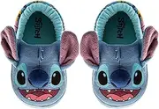 [Disney] Kids Lilo and Stitch Slippers for Girls - Stitch Plush Warm Soft Aline Comfy Lightweight House Shoes (5-10 toddler / 11-12 little kid)