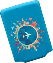 [BESTYASH] Two-Sided Zipper Suitcase Cover Luggage Case Cover Pattern Travel Bag Protector for 22-24 Inch Suitcases