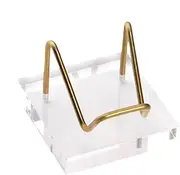 Small Easel Stand - Metal Easel Stand With Acrylic Base | Desktop Metal Arm Stand | Adjustable Metal Arms Display | Photo Stand | Rock Display Stand Crystal Display Stand | Small Easel Stand