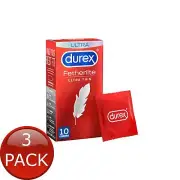 3 x Durex Featherlite Thin Condom 10Pk