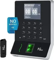 NGTeco Fingerprint Time Clock, W2 Biometric Employee Time Attendance Machine-Au