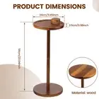 Small Round Side Table Stable Mini Wooden Pedestal Side Table with Phone RoNZk