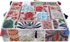 18" Patchwork Large Floor Ottoman Pouf Cushion Pillow Cover Square Pet Dog Bed