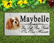 Customized King Charles Spaniel Memorial Stone Dog Grave Marker Pet Garden Pla