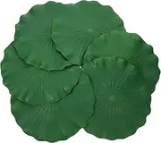 DOITOOL Artificial Lily Pads for Pond: 6 Pcs Artificial Floating Foam Lotus Leaves 11 inch Realistic Water Lily Pads Ornaments for Koi Fish Pool Patio Aquarium Decor, Green