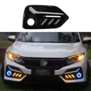 2pc Streamer Led Fog Light For Honda Civic Hatchback Day Running Light 2017-2021 (for: Honda Civic)