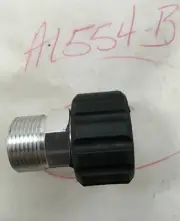Annovi Reverberi AL554-B 22mm Fitting, M15QC x M14 Plug Adapter