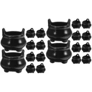 20 Pcs Mini Witch Halloween Kettle Miniature Witch Cauldron Mini Cauldron Model