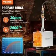 Portable Propane Forge 1 Burner Farrier Forge 1427鈩?Knife Metal Square