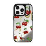 iPhone 16 Pro Mirror Ring Stand Case MagSafe Compatible Cherry Bling By Useless Treasures
