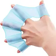 2 Pair Swimming Hand Paddle Gloves Webbed Palm Swimming Gear Frog Claw Surfing Paddles Aquatic Swim for Snorkeling for Kids Women Men for Swimming Training(Blue M+L)
