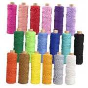 Macrame Cord 3mm x 594 Yards, 18 Rolls Natural Colored Macrame Cotton Cord