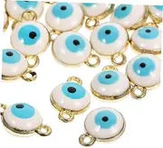 [HAPINARY] 40pcs Evil Eye Pendant Necklace Charms for Jewelry Making Decorative Beads for Diy Accessories