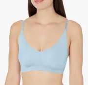 Calvin Klein Women's M Invisibles Comfort Triangle Bralette Blue NWT