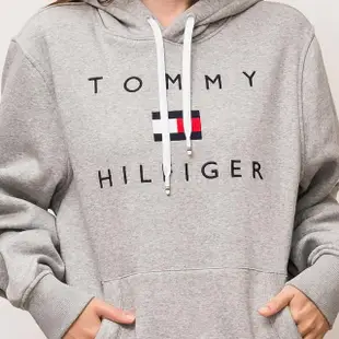 【Tommy Hilfiger】男版 刺繡大寫字母國旗LOGO 帽T 薄刷毛 連帽長袖(秋冬新品)