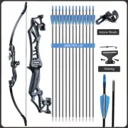 20-55lbs Archery Takedown Recurve Bow Hunting Target with Arrow Rest & Bow Sight