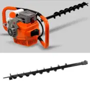 Steel Earth Auger Drill Bit Garden Post Hole Digger 60x800mm Single Blade♡