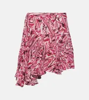 [Isabel Marant] Isabel Marant Teyana printed silk miniskirt AU 14 red