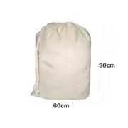 Calico Drawstring Bag Natural Size 15- 90cmx60cm