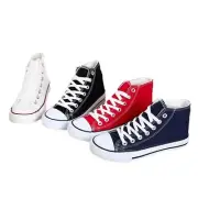 Women's Timeless White Chucks High-top Canvas Pure Color Tied Shoes