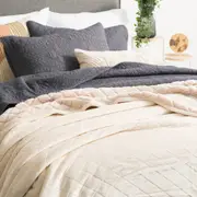 Renee Taylor Heston 480 GSM Ultra Soft Velvet Sherpa Blanket