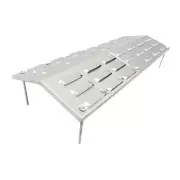 GrillPro Universal Adjustable Stainless Steel Heat Plate 8.5" x 19.5 - 29" 92375