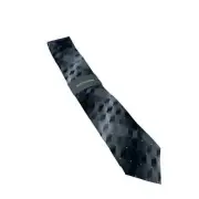 Van Heusen Mens 3-D Geometric Tonal Silk Tie Black ONE SIZE 3 1/8" wide
