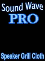 PRO Sound Wave Speaker Grille CLOTH Stereo Fabric BLACK 64 x 36 inch