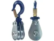 Double Pulley 1 Ton Snatch Block with Hook Heavy Duty Pulley Lifting Block fo...
