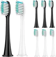 Replacement Brush Heads Compatible with Philips Sonicare, JOMWEN Fits DiamondClean, ProtectiveClean, Flexcare, HealthyWhite, EasyClean, 2 Series, 3 Series, Kids Series and More (8 Pack, Black+White)