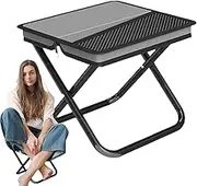 Foldable Stool - Folding Backpack Stool | Lightweight Non-Slip Bench Seat Chair Rest for Home Dorm Outdoor Desk Shower Bed Bathroom
