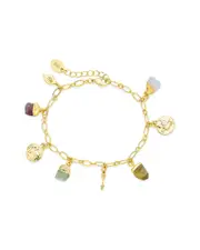 Sterling Forever 14K Plated Charm Bracelet