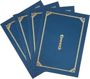 STOBOK Stylish A4 Certificate Holder Set Border Diploma Cover Document Protector 4 Pieces