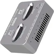 Aluminum Alloy M.2 NVME SSD Clone Gen2X2 Enclosure Offline Clone Duplicator, Dual-Bay