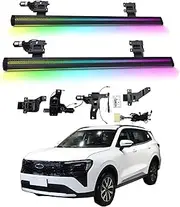 BJOHQ Electric Running Boards Compatible for Ford Equator Sport 2022-2025 with Light, SUV, Off-Road & Pickup Trucks - Retractable Truck Steps & Nerf Bars