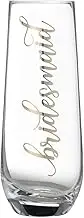 Lillian Rose Gold Bridesmaid Stemless Champagne Glass, 1 Count (Pack of 1), Clear