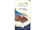 Lindt No Sugar Added Milk Chocolate Block 100g