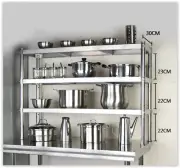 80cm/ 1m Over bench Catering Stainless Steel Kitchen Extension Bench Top Prep