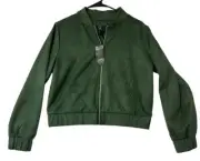 G by Giuliana NWT Green Faux Suede 95% Polyester/5% Spandex Jacket Size Medium