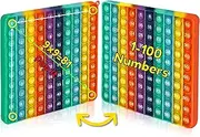 Genchi Reversible Math Pop it Multiplication Manipulatives Education Rainbow Fidget Sensory Toys Popper Toy Squeeze for Stress Relief Anxiety Autism Adults Children (Single Side Multiplication)