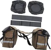 Alipis 1Set Motorcycle Tail Bag Capacity Canvas Saddle Bag with Rainproof Cover Versatile Cycling Pouch for Mountain Bikes and Motorcycles Durable Storage for Tools and Essentials