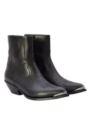 Celine Ranch Men’s Black Learher Metal Toe Ankle Boots Size 42 EU/9 US NEW